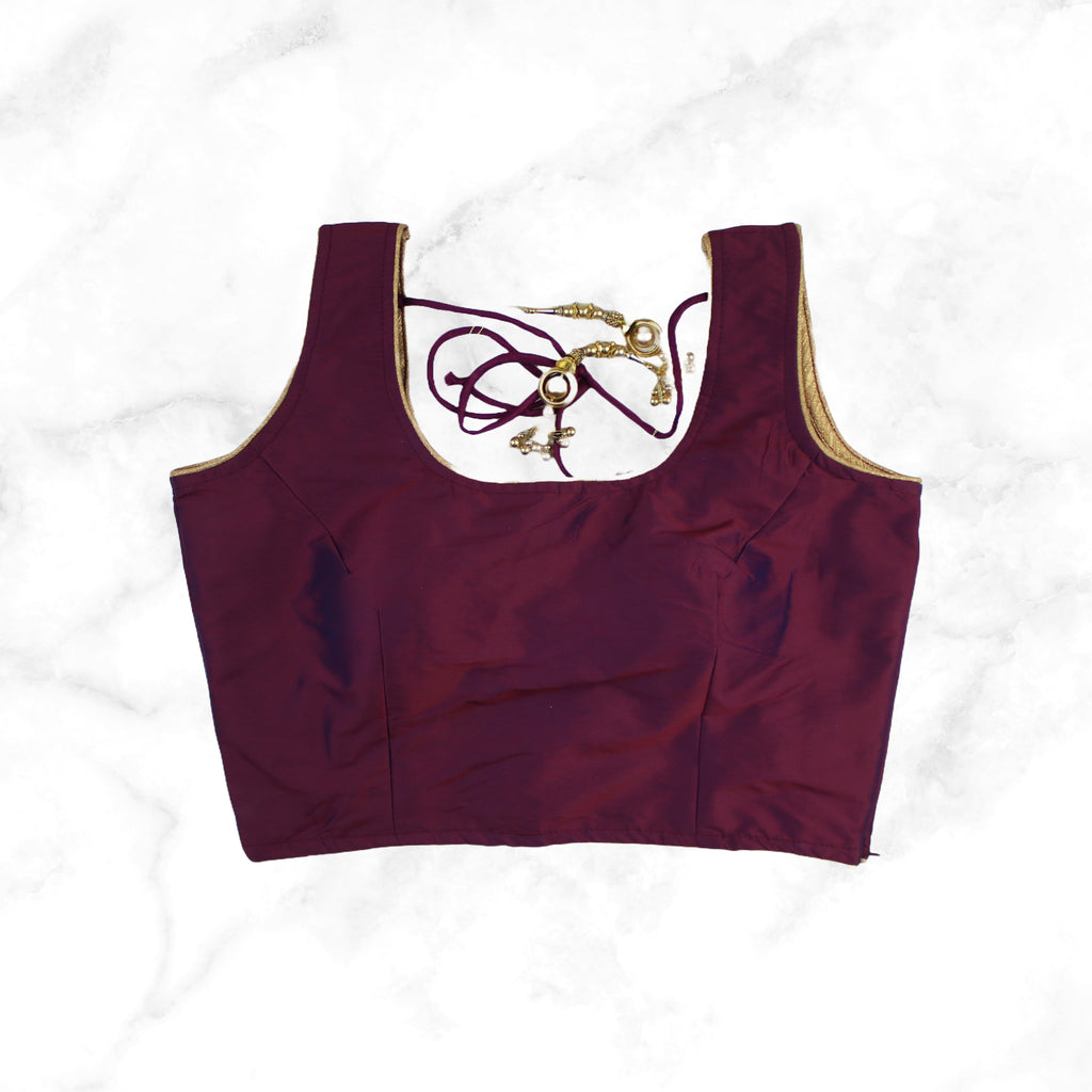 ALIA | DEEP PURPLE TAFFETA SILK BLOUSE