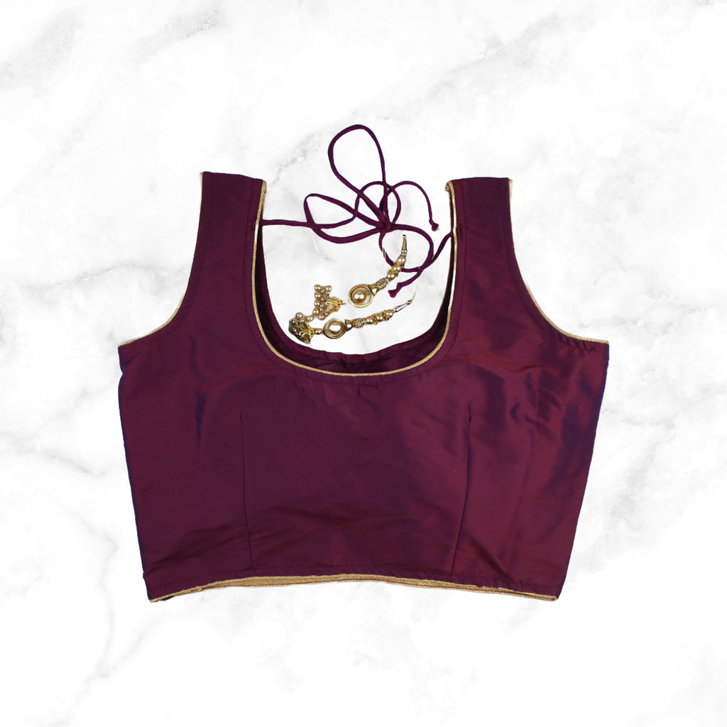 ALIA | DEEP PURPLE TAFFETA SILK BLOUSE