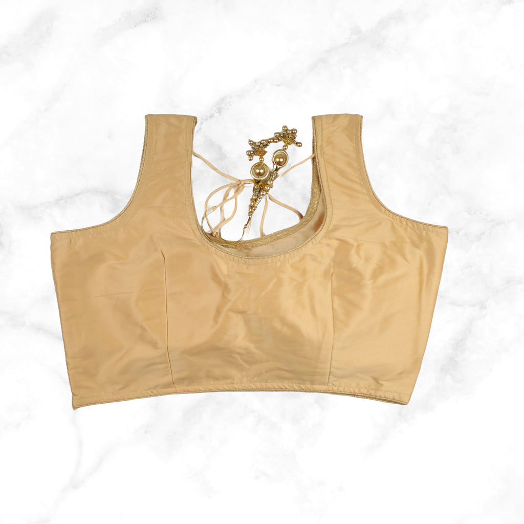 ALIA | PEACH TAFFETA SILK BLOUSE