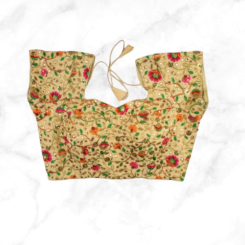 AVAANI | DEEP WINE BROCADE BLOUSE