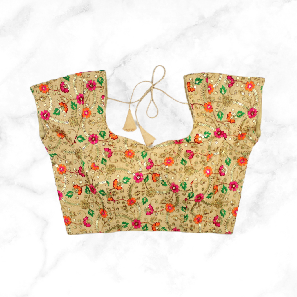 RANG | Gold Multi Threadwork Blouse