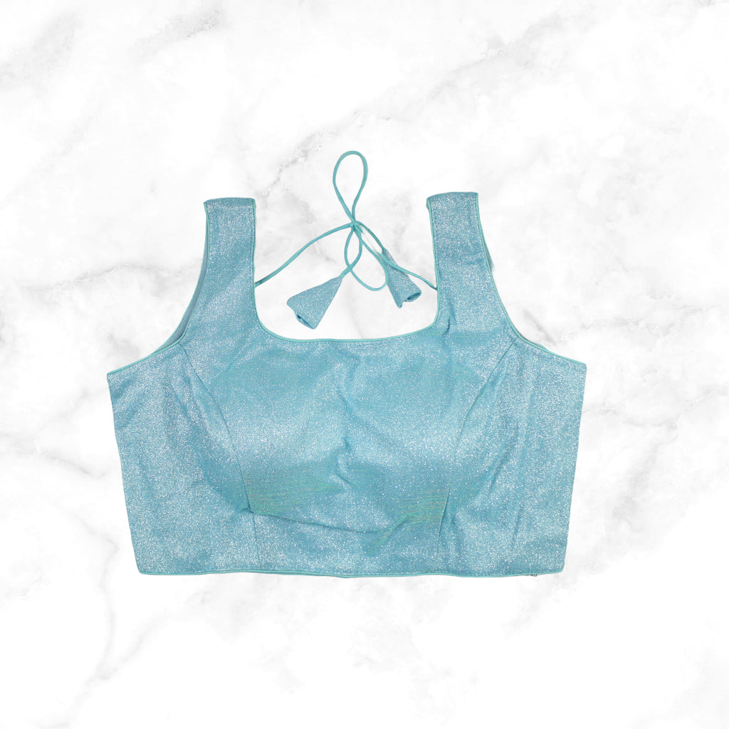 MOONLIGHT | AQUA SHIMMER BLOUSE