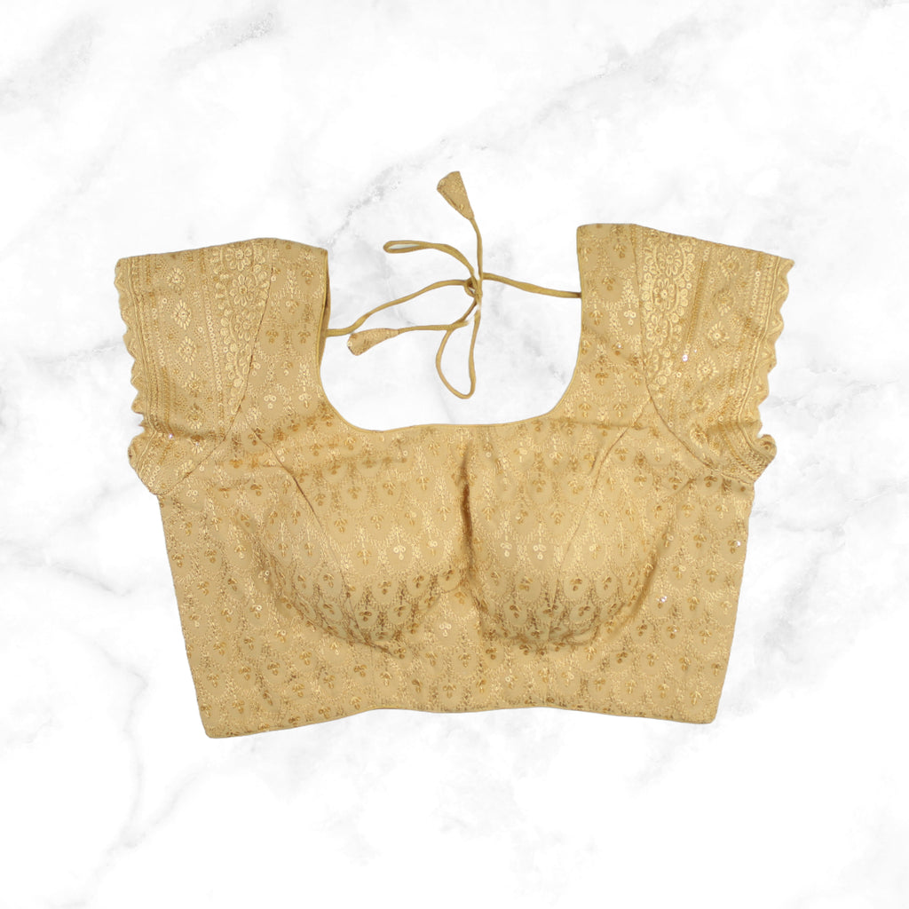 TARA | GOLD THREADWORK BLOUSE