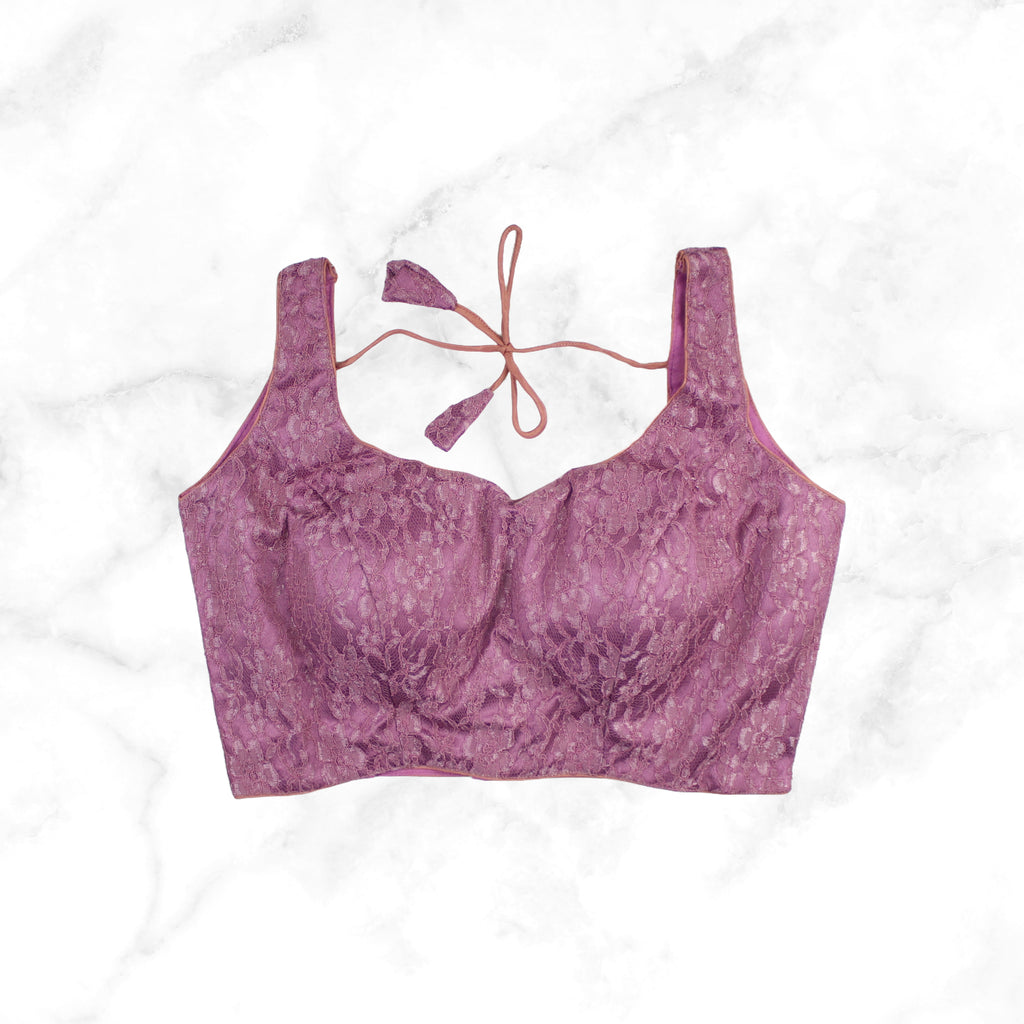 LARISSA | MAGENTA PINK LACE BLOUSE