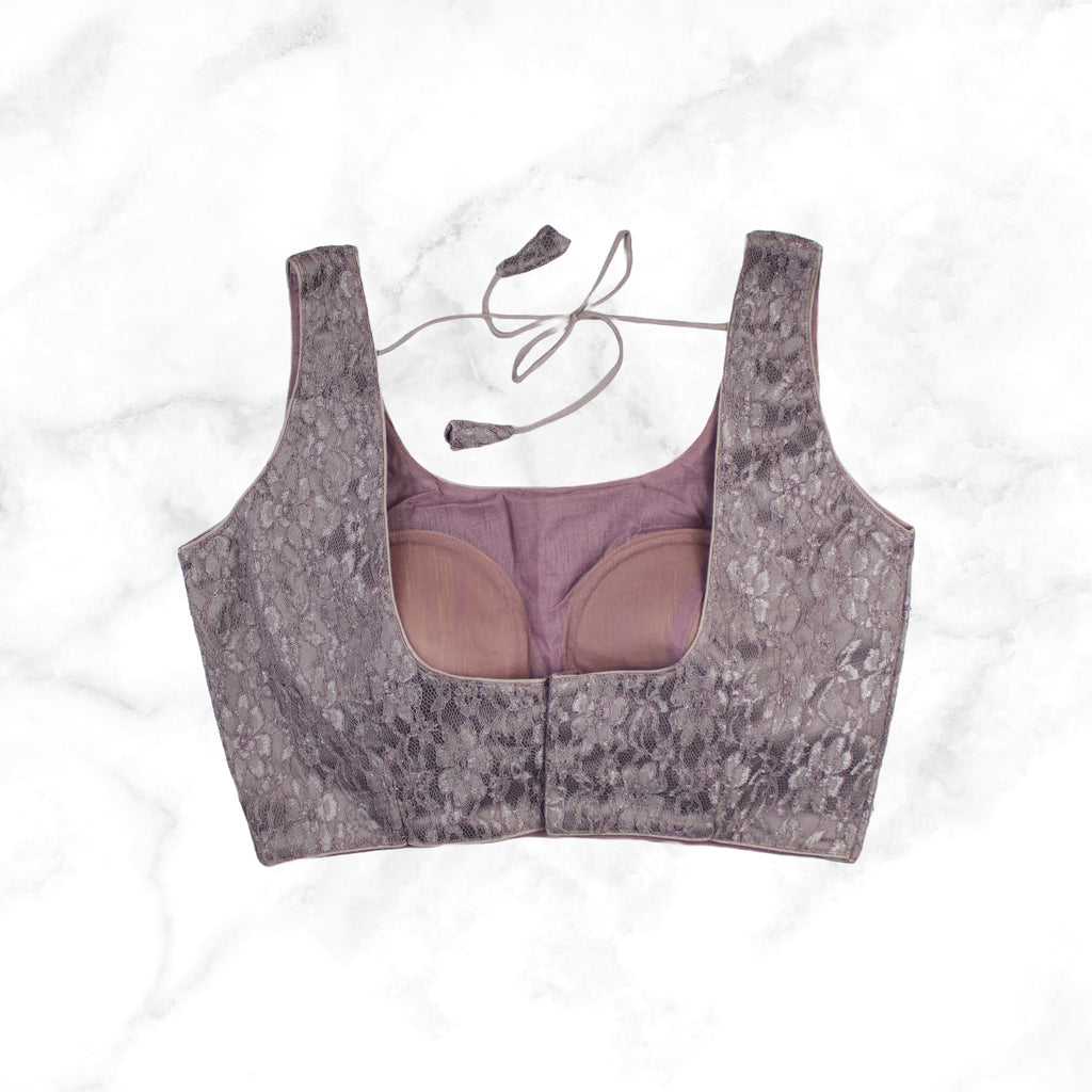 LARISSA | PURPLE MAUVE LACE BLOUSE