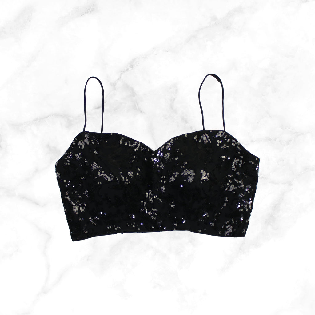 ARIA | BLACK /SILVER MERMAID SEQUIN BLOUSE