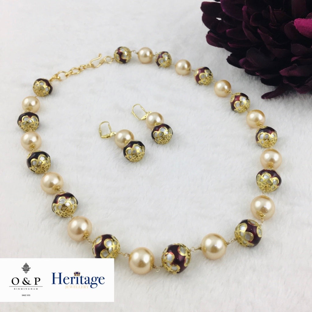 Pearl Beaded Set