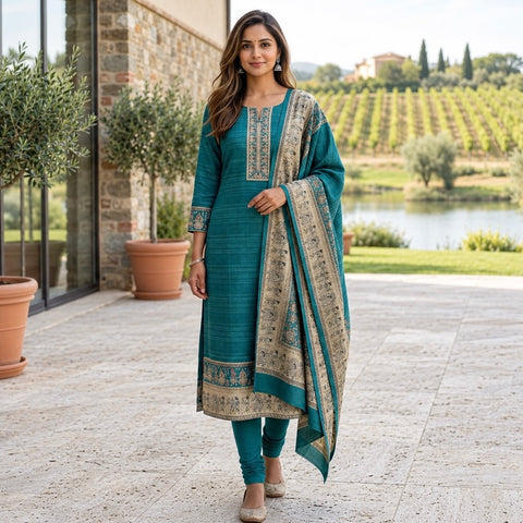 Designer Vaishali Floral Crepe Print Suit