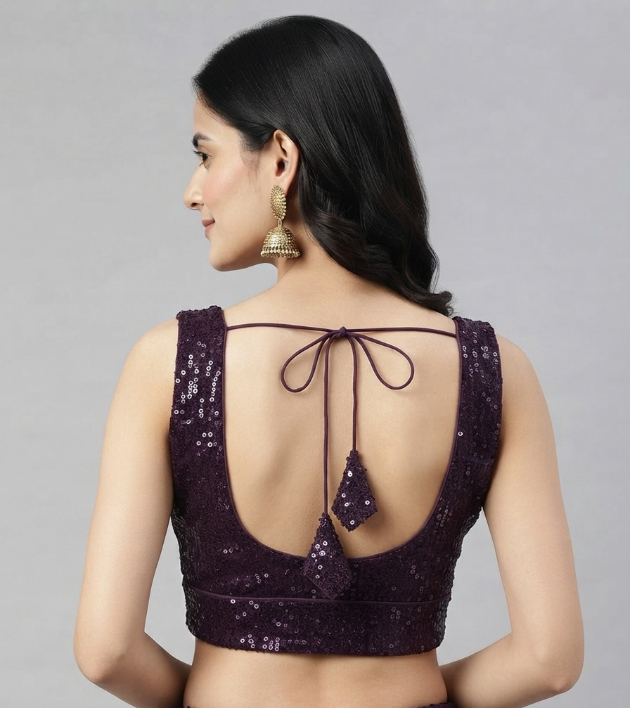 SIENNA | PLUM SEQUIN BLOUSE