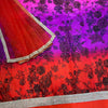 Unstitched Ombré Floral Benarsi Silk Suit