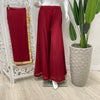 VALENTINA | MAROON PLAIN SHARARA & DUPATTA SET