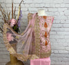 Faux Soft Silk Embroidered Suit (A32)