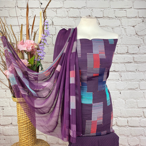 Designer Floral Crepe Print Suit