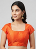 ORANGE | FAUX RAW SILK | BLOUSE