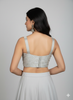 LIGHT GREY | TAFFETA SILK| BLOUSE