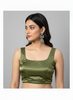 OLIVE GREEN | SATIN | BLOUSE