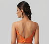 ORANGE | EMBROIDERED SATIN BACKED SILK| BLOUSE
