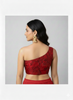 AVAANI | RED BROCADE BLOUSE