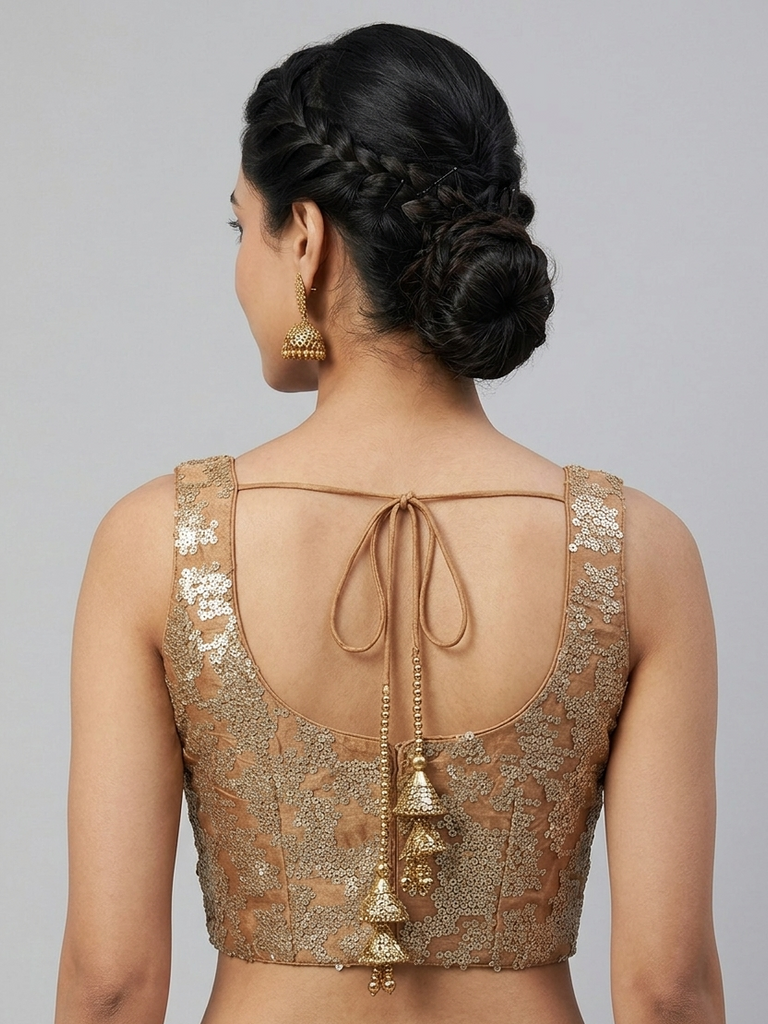 GOLD | SEQUIN|NET | BLOUSE