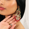 Magenta Statement Earrings