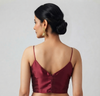 MAROON | TAFFETA SILK| BLOUSE