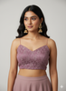 LARISSA | MAUVE LACE BLOUSE