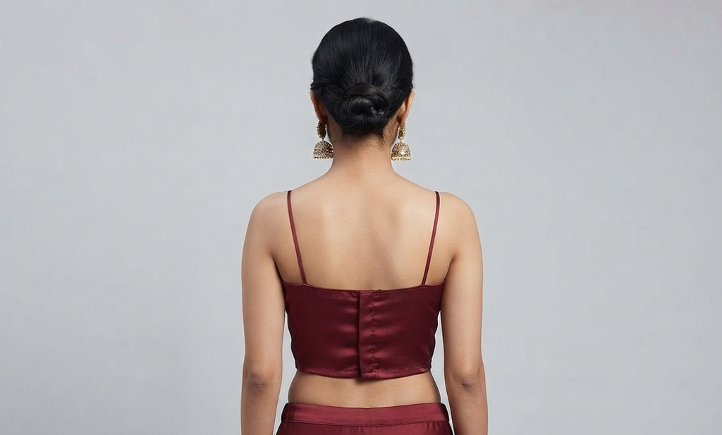 AMAARI | MAROON SATIN | BLOUSE