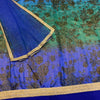 Unstitched Ombré Floral Benarsi Silk Suit