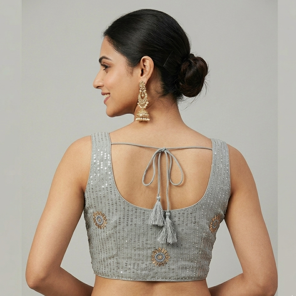 GREY | GEORGETTE | BLOUSE