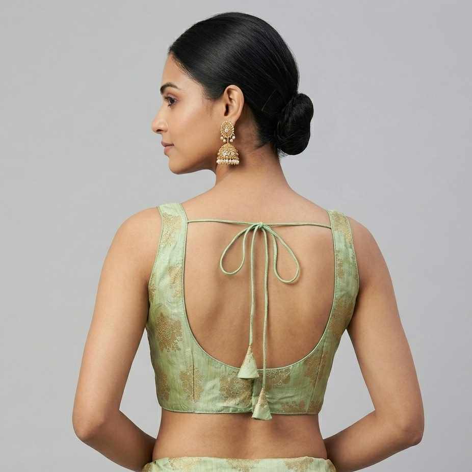 APPLE GREEN | BANARASI | BLOUSE