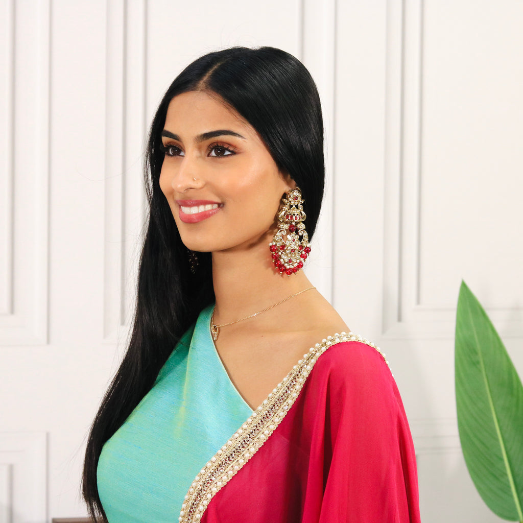 Magenta Statement Earrings