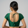 GREEN | FAUX RAW SILK | BLOUSE