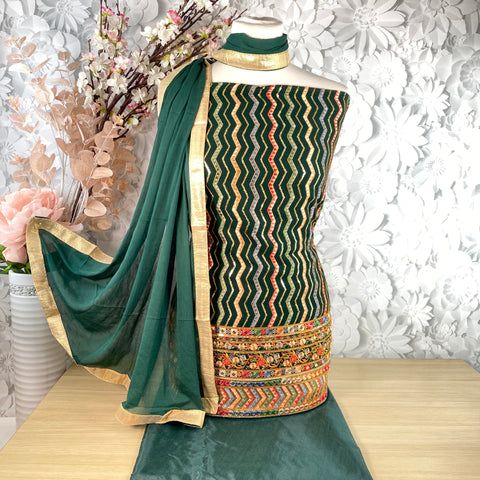 Unstitched Soft Chinnon Silk Suit (A10)