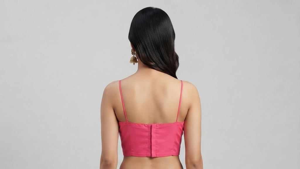 ALIA | FUSCHIA PINK TAFFETA SILK BLOUSE