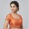 CORAL  | FAUX RAW SILK | BLOUSE