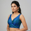 ROYAL BLUE | TAFFETA SILK| BLOUSE