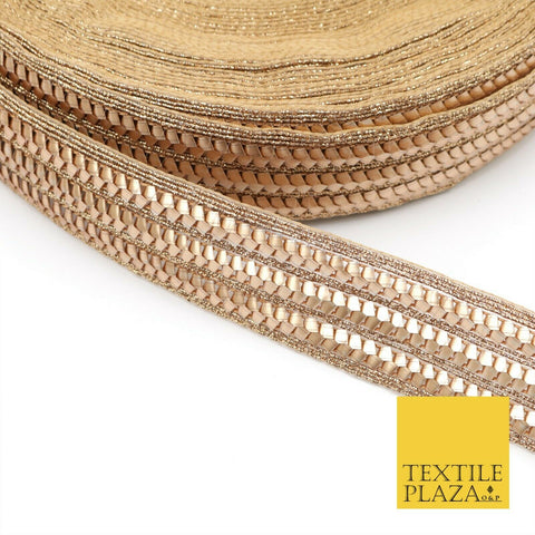 Antique Gold Metal Effect Fringe Tassel Trimming Gota Border Ribbon Lace X344
