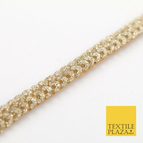 GOLD Metallic Plait Fringe Tassel Trimming Gota Border Indian Ribbon Ethnic X216