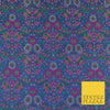 Blue Luxury Intricate Floral PURE Benarsi Brocade Woven Dress Fabric Fancy 1751