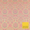Light Gold Pink Luxury Flowers PURE Benarsi Brocade Woven Dress Fabric Fancy1744