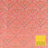 Peach Luxury Intricate Floral PURE Benarsi Brocade Woven Dress Fabric Fancy 1753