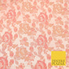 Blush Peach Premium Floral Carnation Satin Brocade Jacquard Dress Fabric 1699