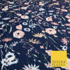 Navy Blue Floral Lurex Metallic Brocade Jacquard Strong Dress Fabric 1885