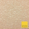 PALE PEACH Ornate Floral 3D Bubble Brocade Dress Fabric Metallic Fancy 1366