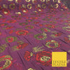 PLUM Two Tone Floral Metallic Rose Creased Brocade Jacquard Dress Fabric 1374