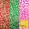 Intricate Paisley Oriental Chinese Brocade Metallic Satin Jacquard Fabric 59