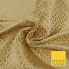 GOLD All Over Mini Paisley Indian Ornamental Banarsi Brocade Fabric Dress 1563
