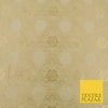 CREAM GOLD Floral Ornate Lattice Banarsi Brocade Fabric Dress Fancy Craft 1570