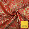Intricate Paisley Oriental Chinese Brocade Metallic Satin Jacquard Fabric 59