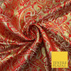 Intricate Paisley Oriental Chinese Brocade Metallic Satin Jacquard Fabric 59